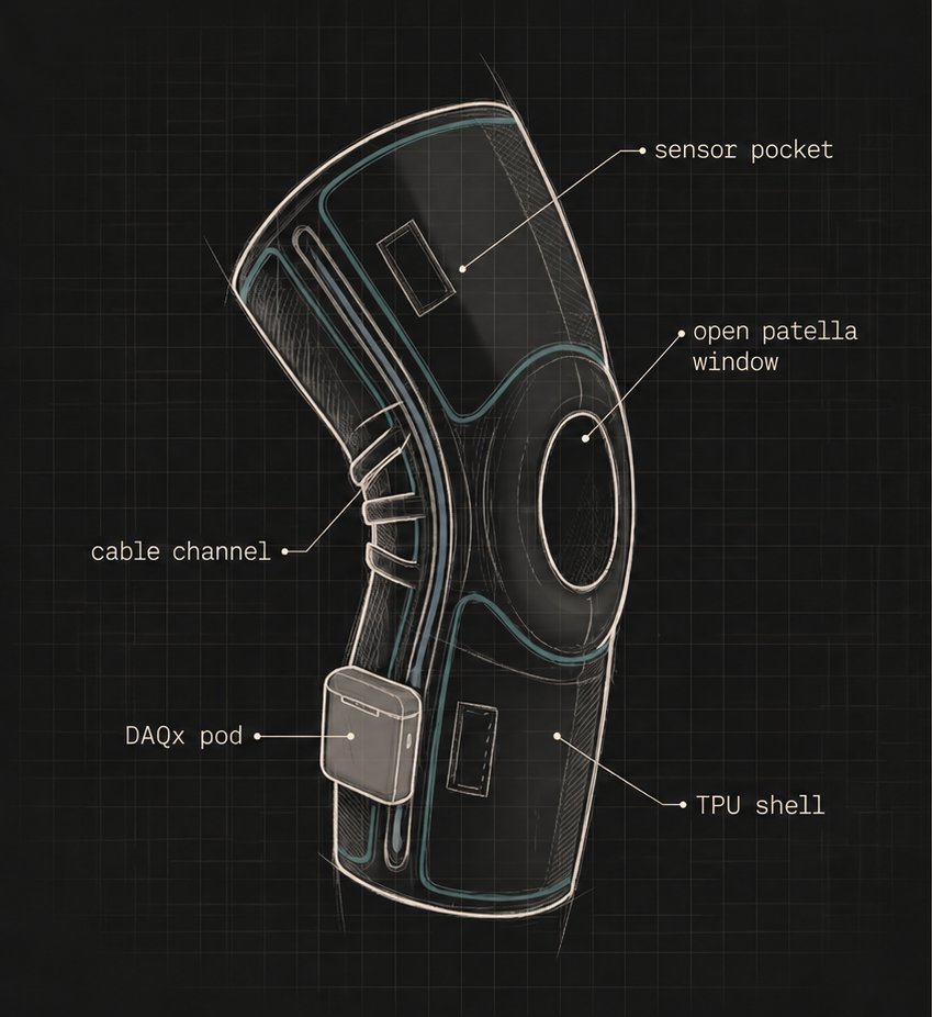 K1 knee brace sketch